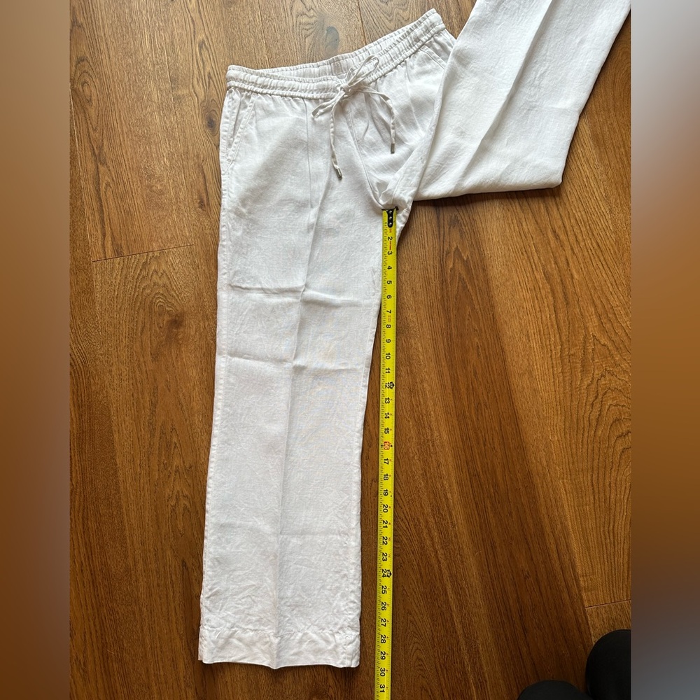 Tommy Bahama Draw String Linen Blend Pants, Ivory, Medium - Picture 3 of 6
